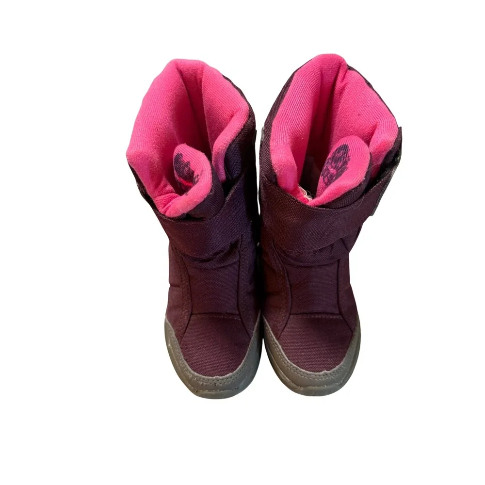 Essensole Quechua Size 27 10.5 US Waterproof Snow Boots Girl Purple Slip On